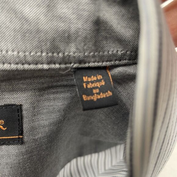 Ben Sherman Men’s Long sleeve Button Up Striped Gray Black-L - Picture 14 of 15